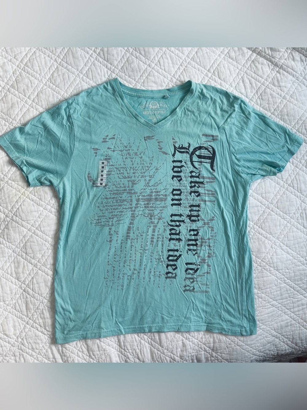 Y2k Teal Graphic T Shirt
